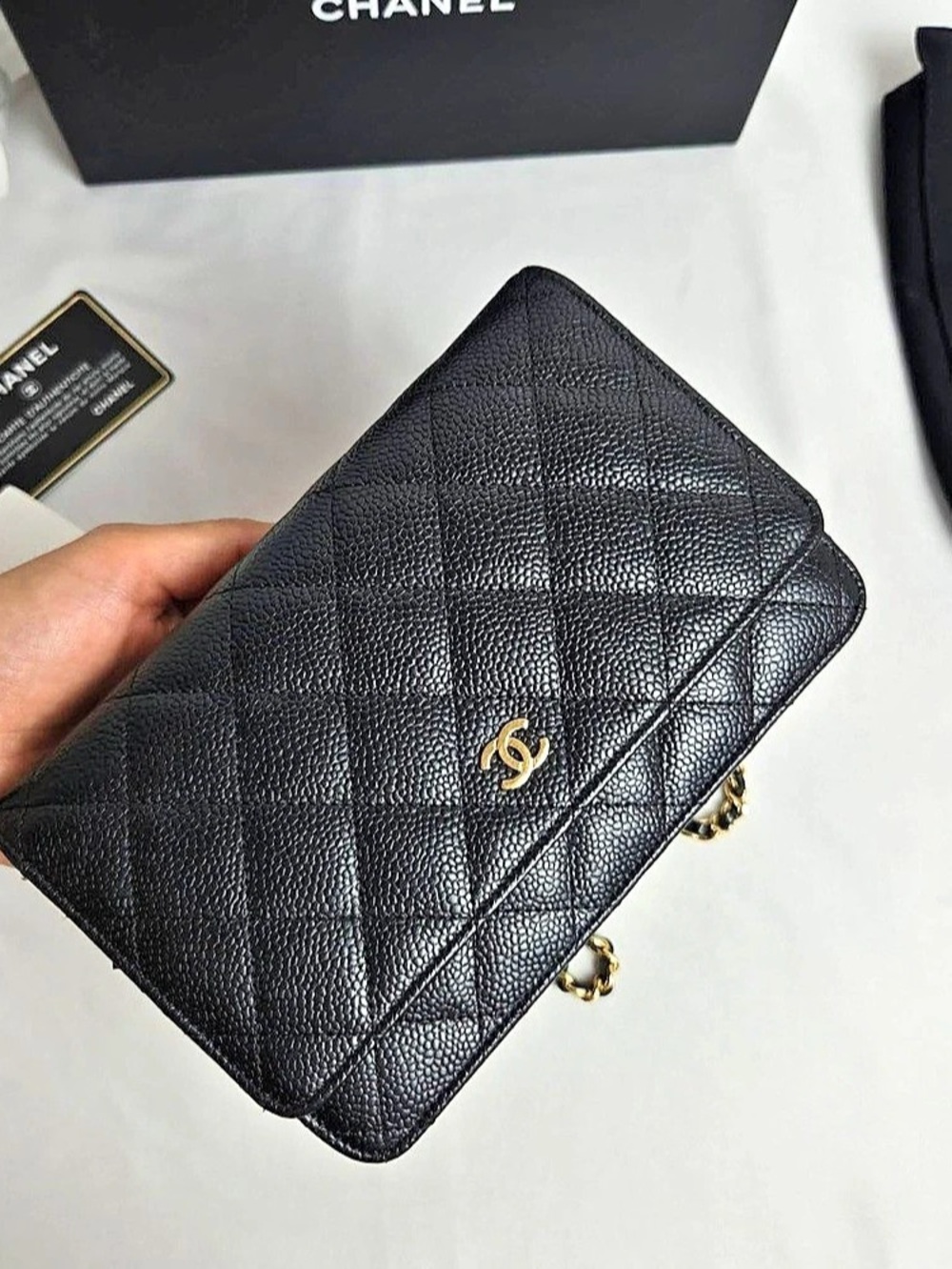 Chanel woc black caviar
